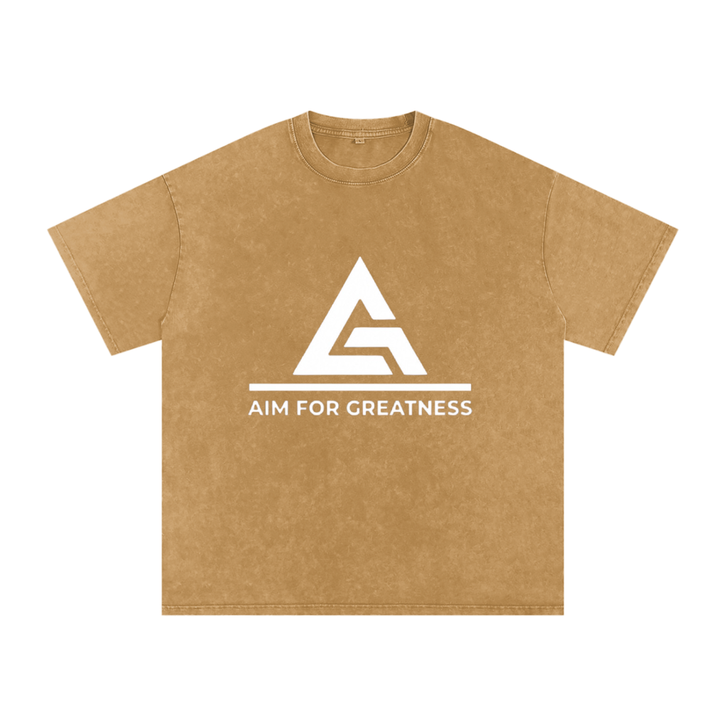 Snow Washed Oversized Cotton T-Shirt