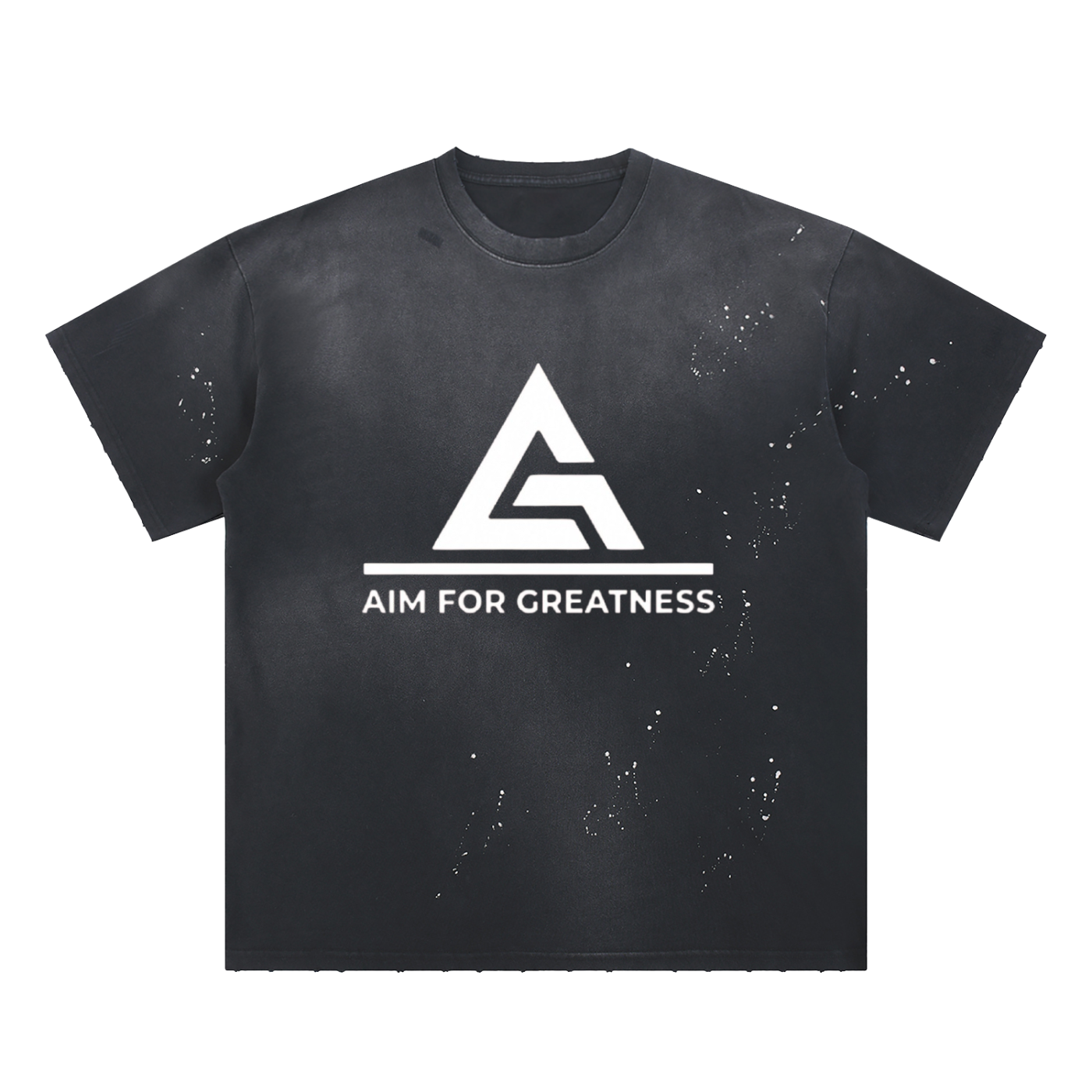 Hand-Frayed Sunfade Paint Splatter T-Shirt