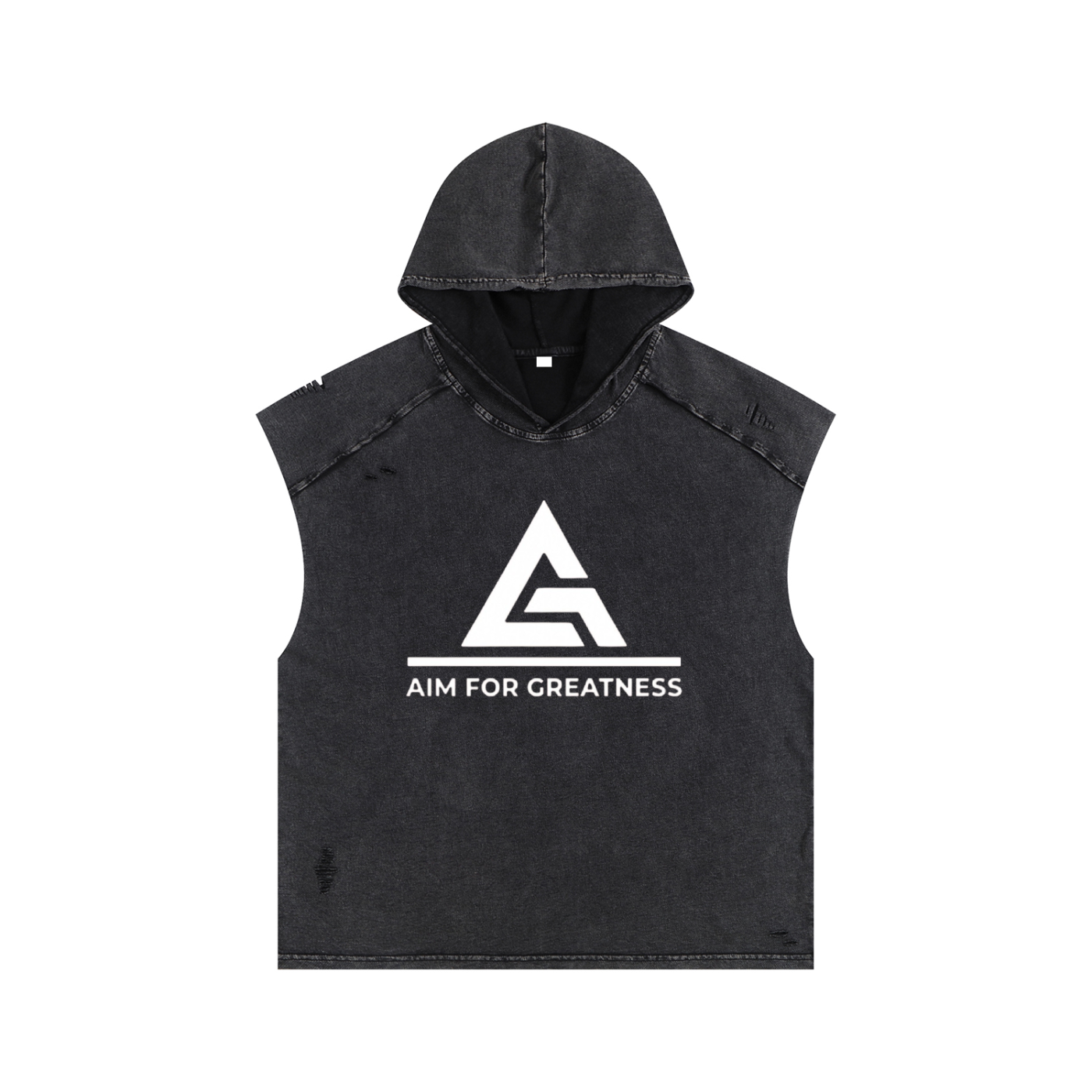 Snow Washed Boxy Hooded Tank Top