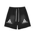 Sun Fade Raw Edge Cotton Shorts