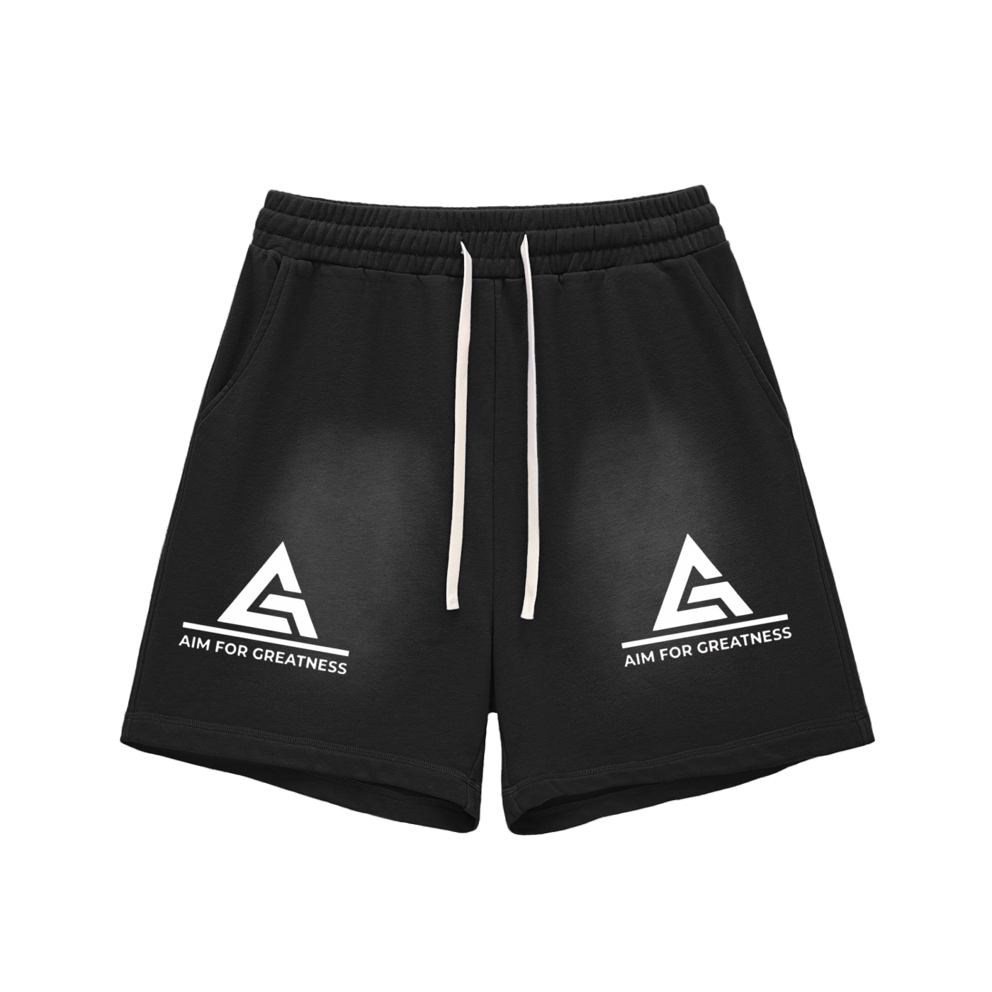 Sun Fade Raw Edge Cotton Shorts