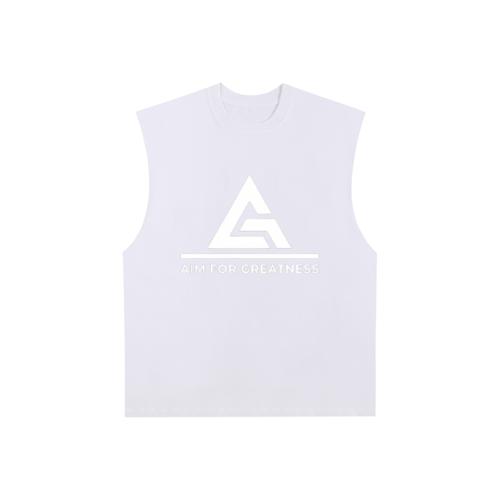Raw Edge Cotton Tank Top